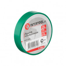 Стрічка ізоляційна 0.15мм * 17мм * 25м зелена INTERTOOL IT - 0061 (IT-0061) Стрічка ізоляційна 0.15мм * 17мм * 25м зелена INTERTOOL IT - 0061 (IT-0061)