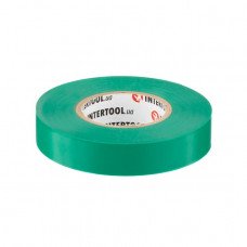 Стрічка ізоляційна 0.15мм * 17мм * 25м зелена INTERTOOL IT - 0061 (IT-0061) Стрічка ізоляційна 0.15мм * 17мм * 25м зелена INTERTOOL IT - 0061 (IT-0061)
