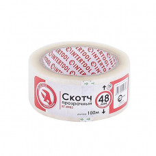 Скотч прозорий 48мм*100м*52мкм INTERTOOL KT-0903
