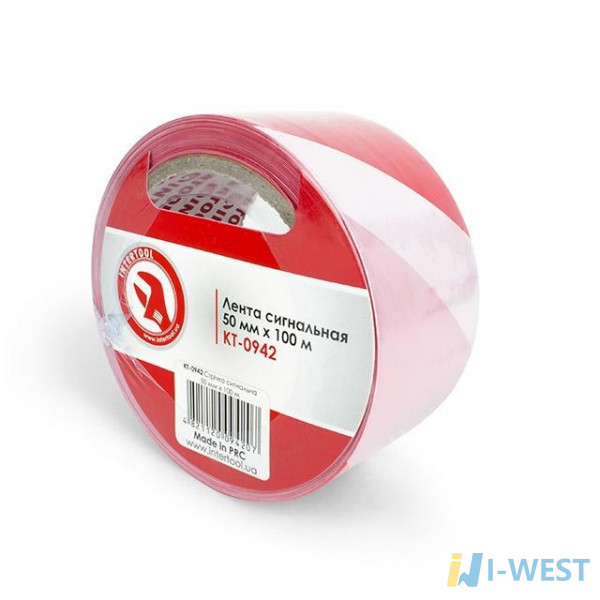 Стрічка сигнальна 50 мм*100 м INTERTOOL KT-0942 Стрічка сигнальна 50 мм*100 м INTERTOOL KT-0942