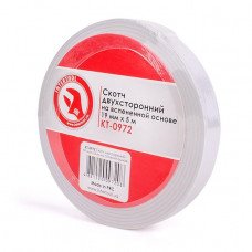 Скотч двосторонній 19 мм*5 м на спіненої основі INTERTOOL KT-0972 Скотч двосторонній 19 мм*5 м на спіненої основі INTERTOOL KT-0972