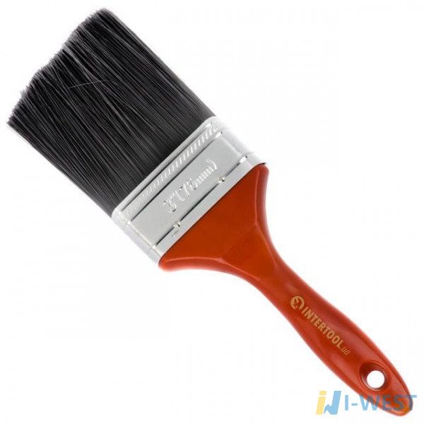 Кисть флейцевая с искусственным ворсом 3” INTERTOOL KT-1476 Кисть флейцевая с искусственным ворсом 3” INTERTOOL KT-1476