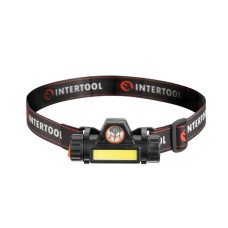 Ліхтар налобний акумуляторний XPE + COB, магніт INTERTOOL LB-0309