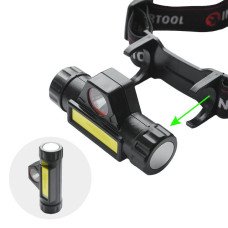 Ліхтар налобний акумуляторний XPE + COB, магніт INTERTOOL LB-0309