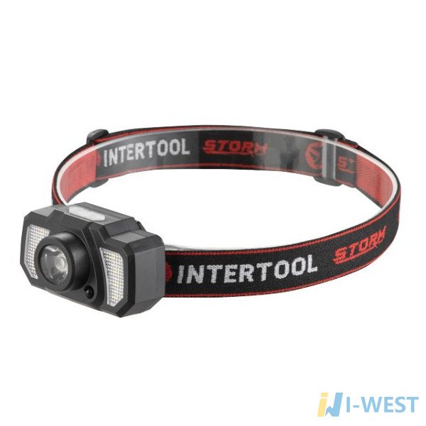 Фонарь налобный аккумуляторный XPE+6SMD+2RED LED, 7 режимов работы, сенсор, STORM INTERTOOL LB-0311 Фонарь налобный аккумуляторный XPE+6SMD+2RED LED, 7 режимов работы, сенсор, STORM INTERTOOL LB-0311
