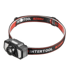 Ліхтар налобний акумуляторний XPE+6SMD+2RED LED, 7 режимів роботи, сенсор, STORM INTERTOOL LB-0311