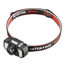 Ліхтар налобний акумуляторний XPE+6SMD+2RED LED, 7 режимів роботи, сенсор, STORM INTERTOOL LB-0311