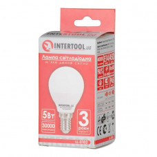 Светодиодная лампа LED 5Вт, E14, 220В, INTERTOOL LL-0102