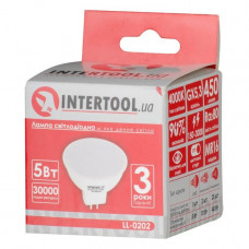 Світлодіодна лампа LED 5Вт, GU5.3, 5Вт, 220В, INTERTOOL LL-0202