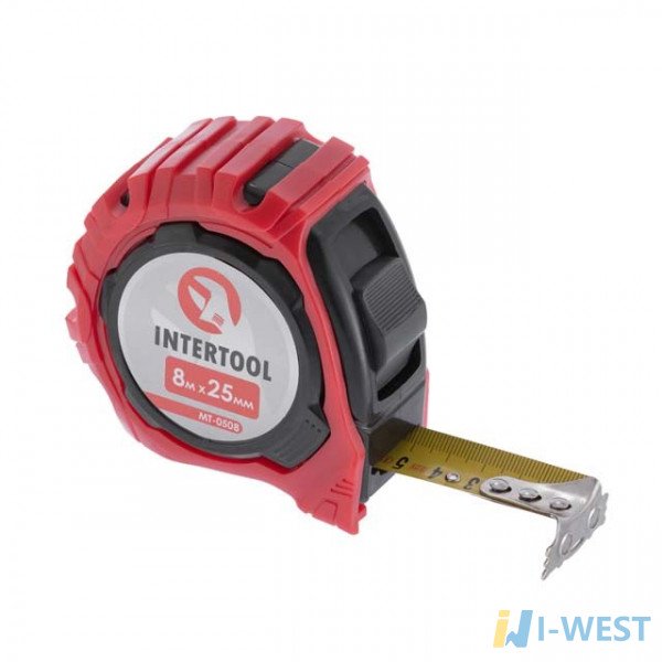 Рулетка с фиксатором 8м*25мм "Магнит" INTERTOOL MT-0508 Рулетка с фиксатором 8м*25мм "Магнит" INTERTOOL MT-0508