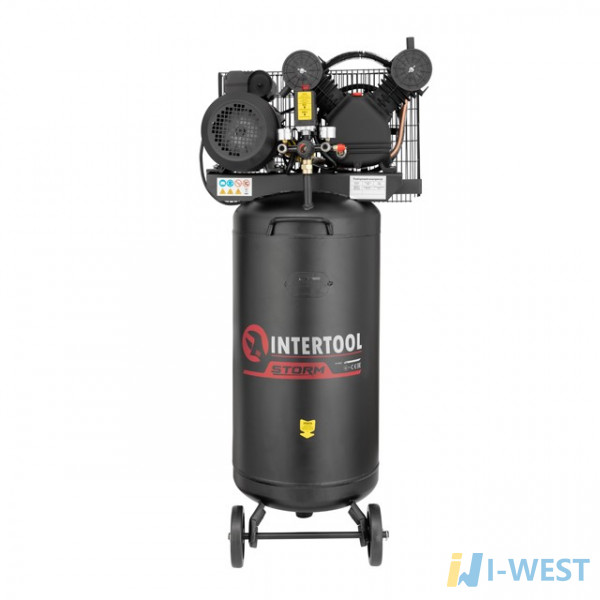 Компресор 100 л , вертикальний , 3 кВт , 220 В , 10 атм , 500 л / хв , 2 циліндра INTERTOOL PT - 0017 (PT-0017) Компресор 100 л , вертикальний , 3 кВт , 220 В , 10 атм , 500 л / хв , 2 циліндра INTERTOOL PT - 0017 (PT-0017)