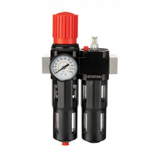 Блок підготовки повітря 1/2 ", 5мкм, 1800л / хв, метал, професійний INTERTOOL PT-1434 Блок підготовки повітря 1/2 ", 5мкм, 1800л / хв, метал, професійний INTERTOOL PT-1434