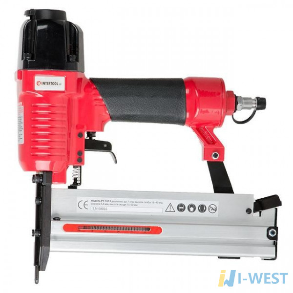 Степлер пневматический комбинированный под скобу и гвозди INTERTOOL PT-1612