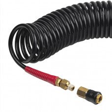 Шланг BLACK M-Flex 6,5х10мм, 15м спіральний поліуретановий з поворотним шарніром, латунними швидкороз'ємними з'єднаннями STORM INTERTOOL PT-1794 Шланг BLACK M-Flex 6,5х10мм, 15м спіральний поліуретановий з поворотним шарніром, латунними швидкороз'ємними з'єднаннями STORM INTERTOOL PT-1794