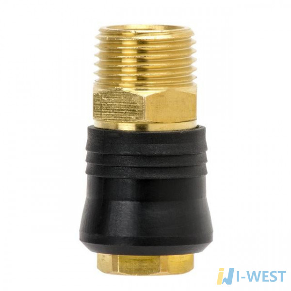 Быстроразъемное соединение с наружной резьбой 1/2", латунь INTERTOOL PT-1817 Быстроразъемное соединение с наружной резьбой 1/2", латунь INTERTOOL PT-1817
