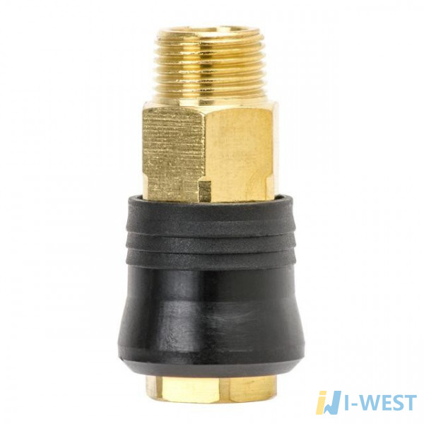 Быстроразъемное соединение с наружной резьбой 3/8", латунь INTERTOOL PT-1819 Быстроразъемное соединение с наружной резьбой 3/8", латунь INTERTOOL PT-1819