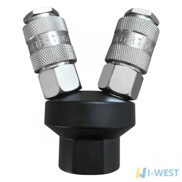 Розгалужувач повітря 1/4 " на 2 виходи , V -подібний , 10bar INTERTOOL PT - 1850 (PT-1850) Розгалужувач повітря 1/4 " на 2 виходи , V -подібний , 10bar INTERTOOL PT - 1850 (PT-1850)
