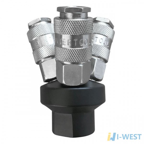 Розгалужувач повітря 1/4 " на 3 виходу , W -подібний , 10bar INTERTOOL PT - +1851  (PT-1851)