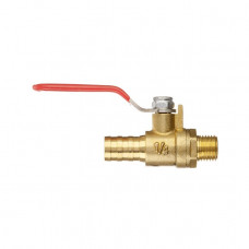 Кран шаровый воздушный, латунь, наружная резьба 1/4" на шланг 12мм, STORM INTERTOOL PT-1892