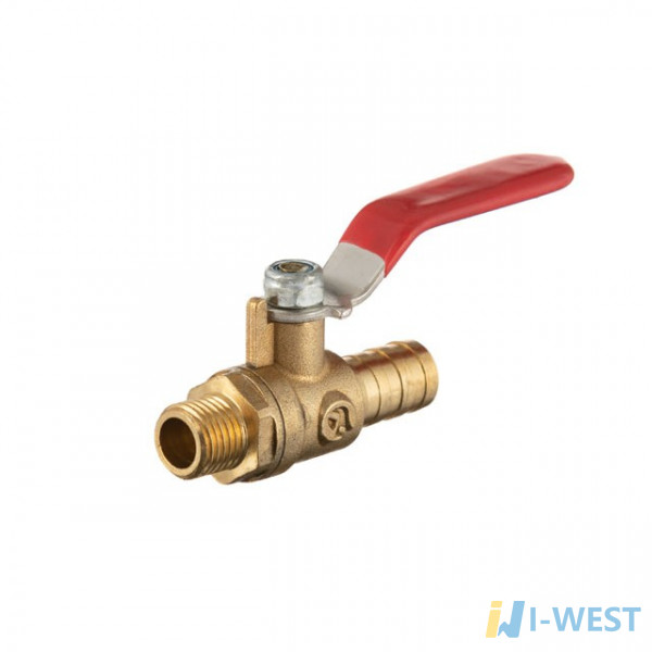 Кран шаровый воздушный, латунь, наружная резьба 1/4" на шланг 12мм, STORM INTERTOOL PT-1892