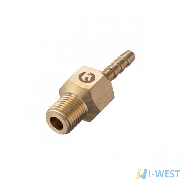 Шарнір поворотний зовнішнє різьблення 1/4" на шланг 6 мм, латунь STORM INTERTOOL PT-2204 Шарнір поворотний зовнішнє різьблення 1/4" на шланг 6 мм, латунь STORM INTERTOOL PT-2204