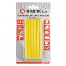 Комплект желтых клеевых стержней 7.4мм*100мм, 12шт. INTERTOOL RT-1050 Комплект желтых клеевых стержней 7.4мм*100мм, 12шт. INTERTOOL RT-1050