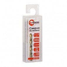 Свердло кобальтовое по металу 1.5 мм HSS-Co, DIN338 INTERTOOL SD-5415