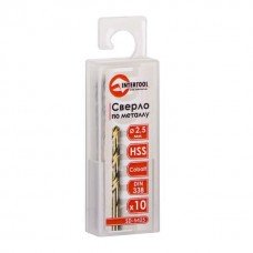 Свердло кобальтовое по металу 2.5 мм HSS-Co, DIN 338 INTERTOOL SD-5425