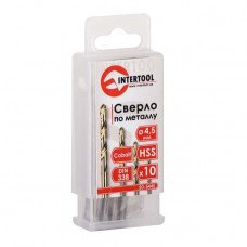 Свердло кобальтовое по металу 4.5 мм HSS-Co, DIN 338 INTERTOOL SD-5445