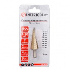 Свердло ступеневу по металу 4-20 мм INTERTOOL SD-5820
