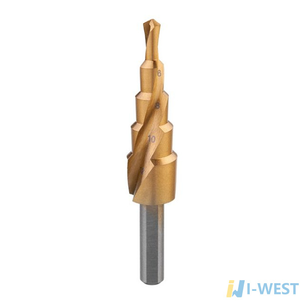 Сверло ступенчатое по металлу спиральное 4-12 мм INTERTOOL SD-5833
