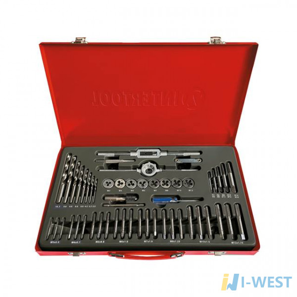 Набор плашек M3-M12 и метчиков M3-M12, 52ед. INTERTOOL SD-8052