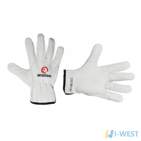 Перчатка кожаная из высококачественной воловьей кожи 10" Driver Style " INTERTOOL SP-0171 Перчатка кожаная из высококачественной воловьей кожи 10" Driver Style " INTERTOOL SP-0171