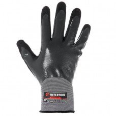 Рукавичка трикотажна синтетична, повне двошарове нітрилове покриття, базове гладке, пористе на долоні, дихаюча, 10 "STORM INTERTOOL SP-0190 Рукавичка трикотажна синтетична, повне двошарове нітрилове покриття, базове гладке, пористе на долоні, дихаюча, 10 "STORM INTERTOOL SP-0190