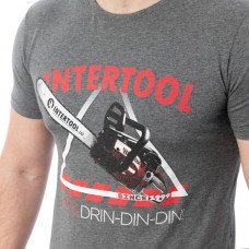 Футболка темно - сіра S 95 % бавовна 5 % спандекс INTERTOOL SP - 2 231  (SP-2231)