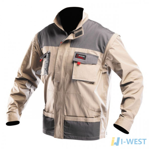 Куртка рабочая 2 в 1, 100 % хлопок, плотность 180 г/м2, XXXL INTERTOOL SP-3036
