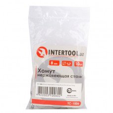Хомут нержавіюча сталь 8 мм D 6-16 мм INTERTOOL TC-1006