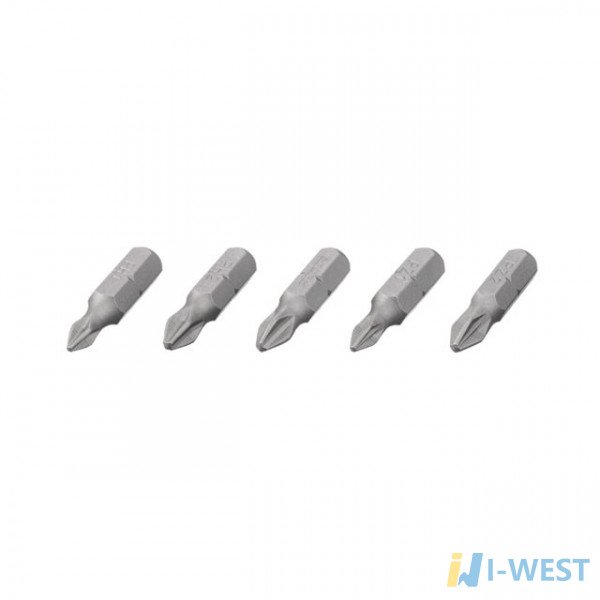 Комплект отверточных насадок PH1, PH2, PZ1, PZ2 1/4"*25мм, S2, уп. 5шт., STORM INTERTOOL VT-0210