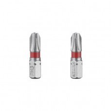 Комплект викруткових насадок PH3 1/4"*25мм, S2, уп. 2шт., STORM INTERTOOL VT-0219