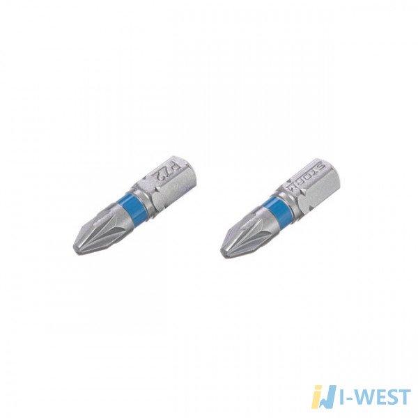 Комплект отверточных насадок PZ2 1/4"*25мм, S2, уп. 2шт., STORM INTERTOOL VT-0221