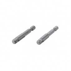 Перехідник із Hex 1/4" на квадрат 1/4" під шуруповерт, CR-V, уп. 2шт INTERTOOL VT-0234 Перехідник із Hex 1/4" на квадрат 1/4" під шуруповерт, CR-V, уп. 2шт INTERTOOL VT-0234