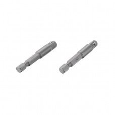 Перехідник із Hex 1/4" на квадрат 1/4" під шуруповерт, CR-V, уп. 2шт INTERTOOL VT-0234