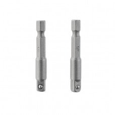 Перехідник із Hex 1/4" на квадрат 1/4" під шуруповерт, CR-V, уп. 2шт INTERTOOL VT-0234