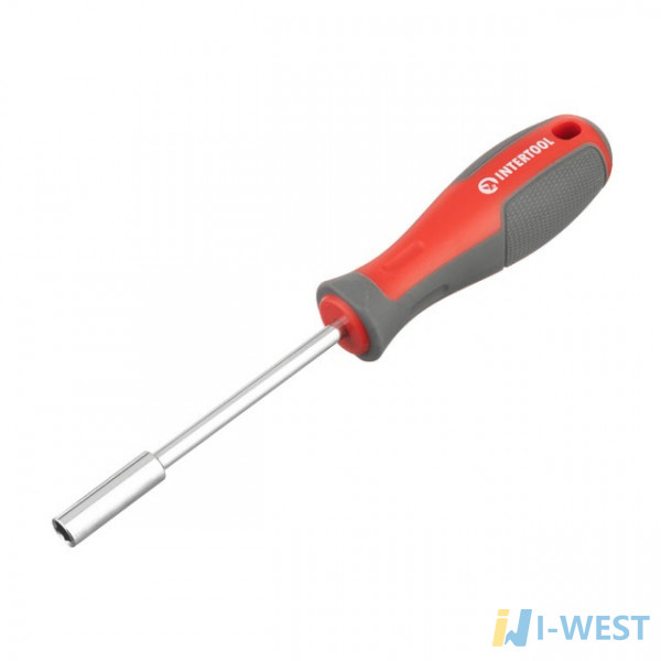 Викрутка з магнітним утримувачем для насадок 1/4 "100 мм, Cr-V INTERTOOL VT-3300 Викрутка з магнітним утримувачем для насадок 1/4 "100 мм, Cr-V INTERTOOL VT-3300