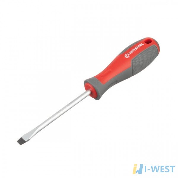 Отвертка шлицевая SL6.0*100 мм, CR-V INTERTOOL VT-3310 Отвертка шлицевая SL6.0*100 мм, CR-V INTERTOOL VT-3310