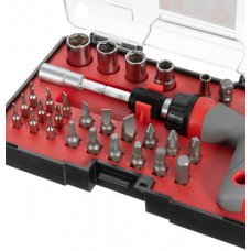 Отвертка Т-образная с храповым механизмом и комплектом насадок 29 ед. INTERTOOL VT-3330 Отвертка Т-образная с храповым механизмом и комплектом насадок 29 ед. INTERTOOL VT-3330