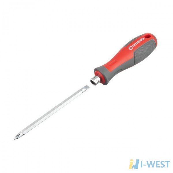 Отвертка двухсторонняя 100 мм PH2, SL6mm INTERTOOL VT-3344 Отвертка двухсторонняя 100 мм PH2, SL6mm INTERTOOL VT-3344
