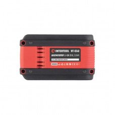 Акумулятор 20 В, літій-іон, 2.0 Ач, індикатор рівня заряду INTERTOOL WT-0340 Акумулятор 20 В, літій-іон, 2.0 Ач, індикатор рівня заряду INTERTOOL WT-0340