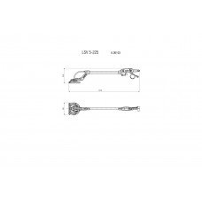 LSV 5-225 (600103000) Шліфувальна машина з довгою рукояткою Metabo