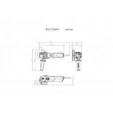 W 9-115 Quick (600371000) Кутова шліфувальна машина Metabo W 9-115 Quick (600371000) Кутова шліфувальна машина Metabo